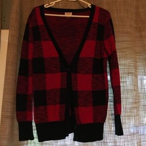 Buffalo plaid cardigan